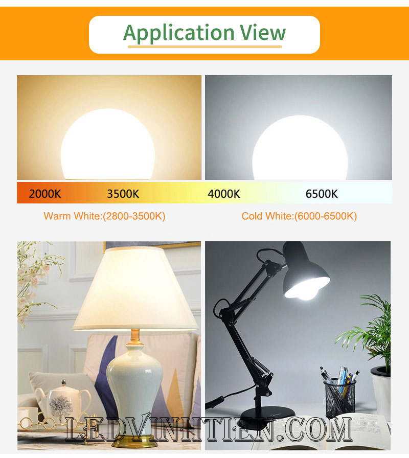 Bóng đèn led búp 12W loại tốt, giá rẻ, Ledvinhtien.com