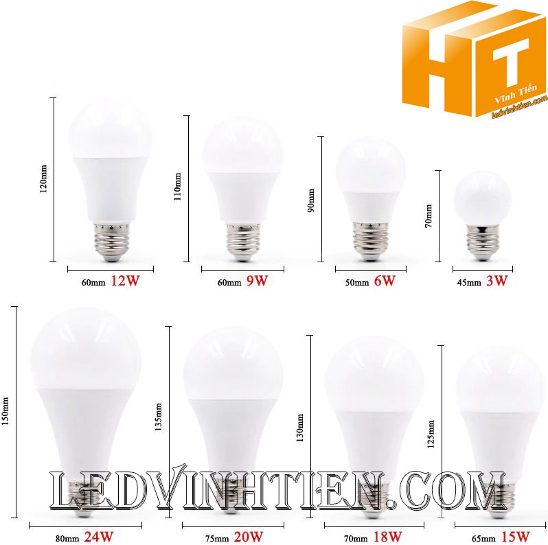 Bóng đèn led búp 15W