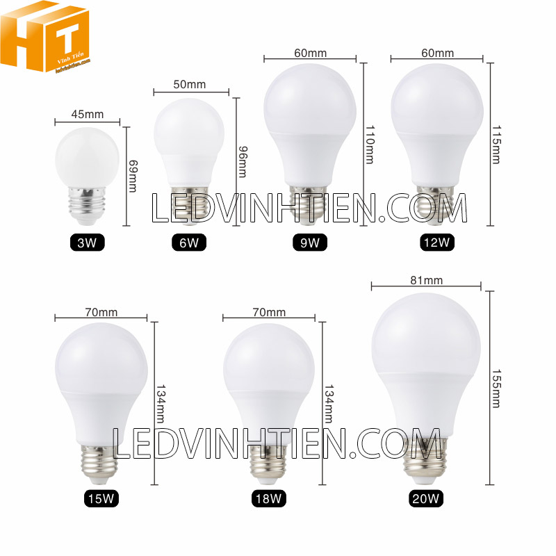 Bóng đèn led búp 3W