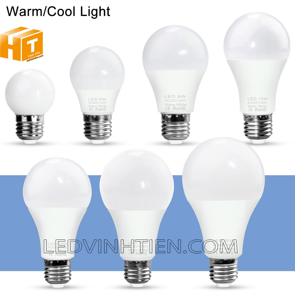 Bóng đèn led búp 3W loại tốt, giá rẻ, chất lượng, dùng chiếu sáng nội thất