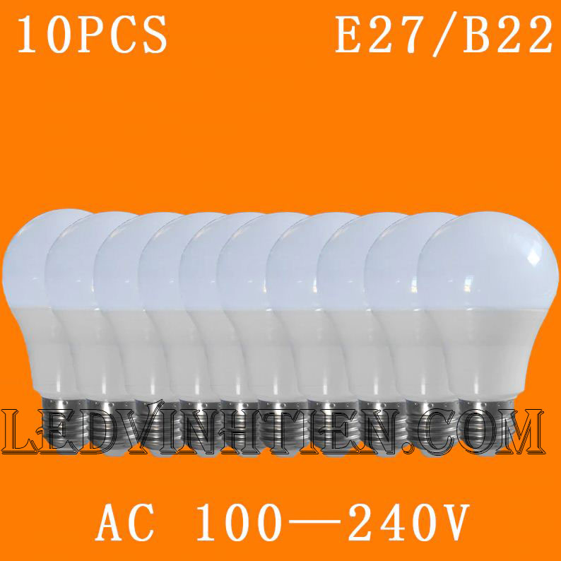 Bóng đèn led búp 5W sáng trắng, vàng, loại tốt dùng trang trí nội thất, quán cà phê