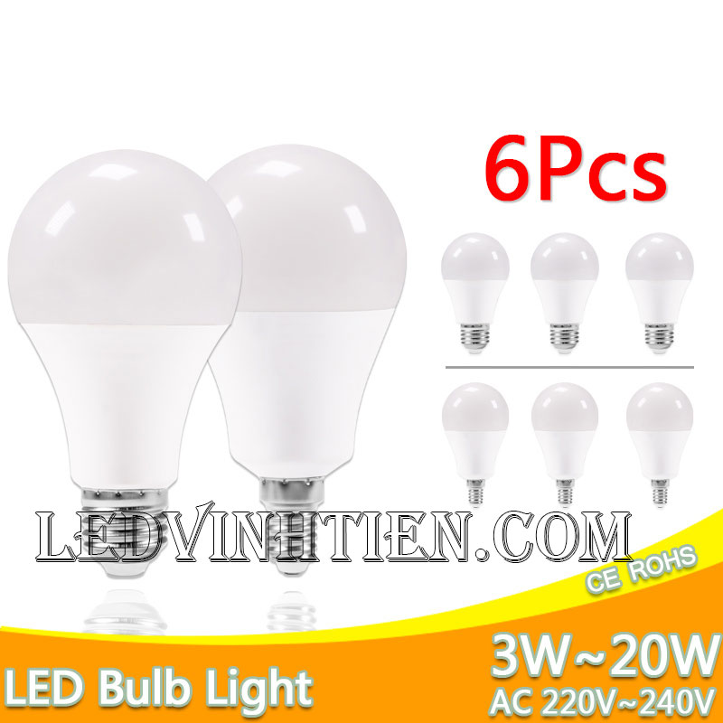 Bóng đèn led búp 6W loại tốt, giá rẻ, Ledvinhtien.com