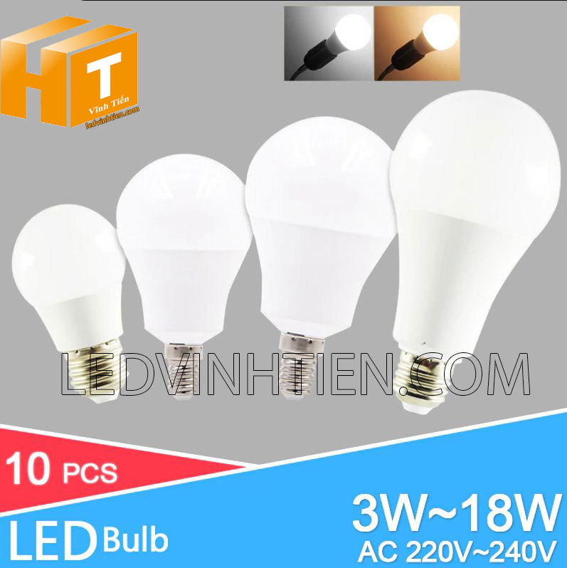 Bóng đèn led búp 7W loại tốt, giá rẻ, chất lượng, dùng chiếu sáng nội thất