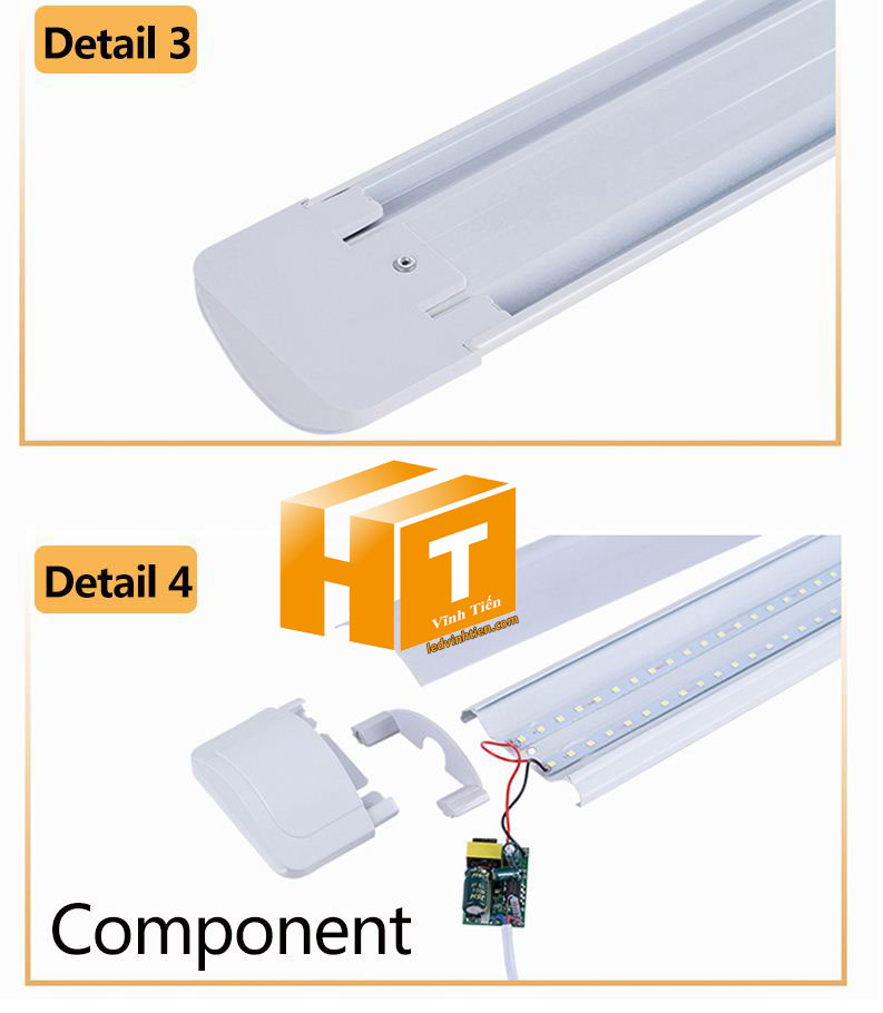 Bóng Tuýp bán nguyệt 20w 0,6m loại tốt, giá rẻ, Ledvinhtien.com