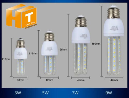 Bóng đèn led chử U 3W sáng trắng, vàng, giá rẻ | Ledvinhtein.com