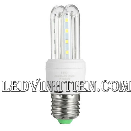 Bóng đèn led chử U 3W sáng trắng, vàng, giá rẻ | Ledvinhtein.com