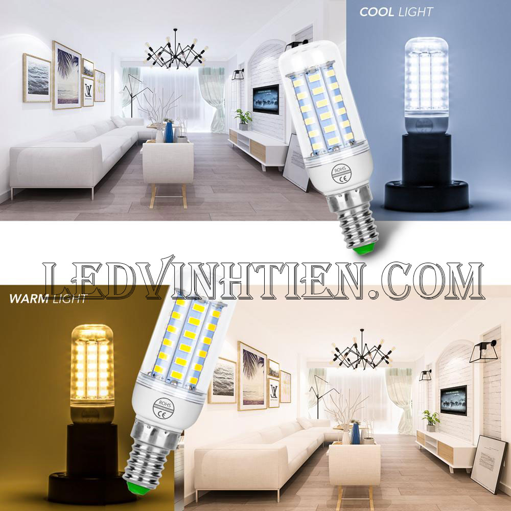 Bóng Đèn led trái bắp 12W ánh sáng trắng, vàng loại tốt, giá rẻ, chất lượng, siêu sáng