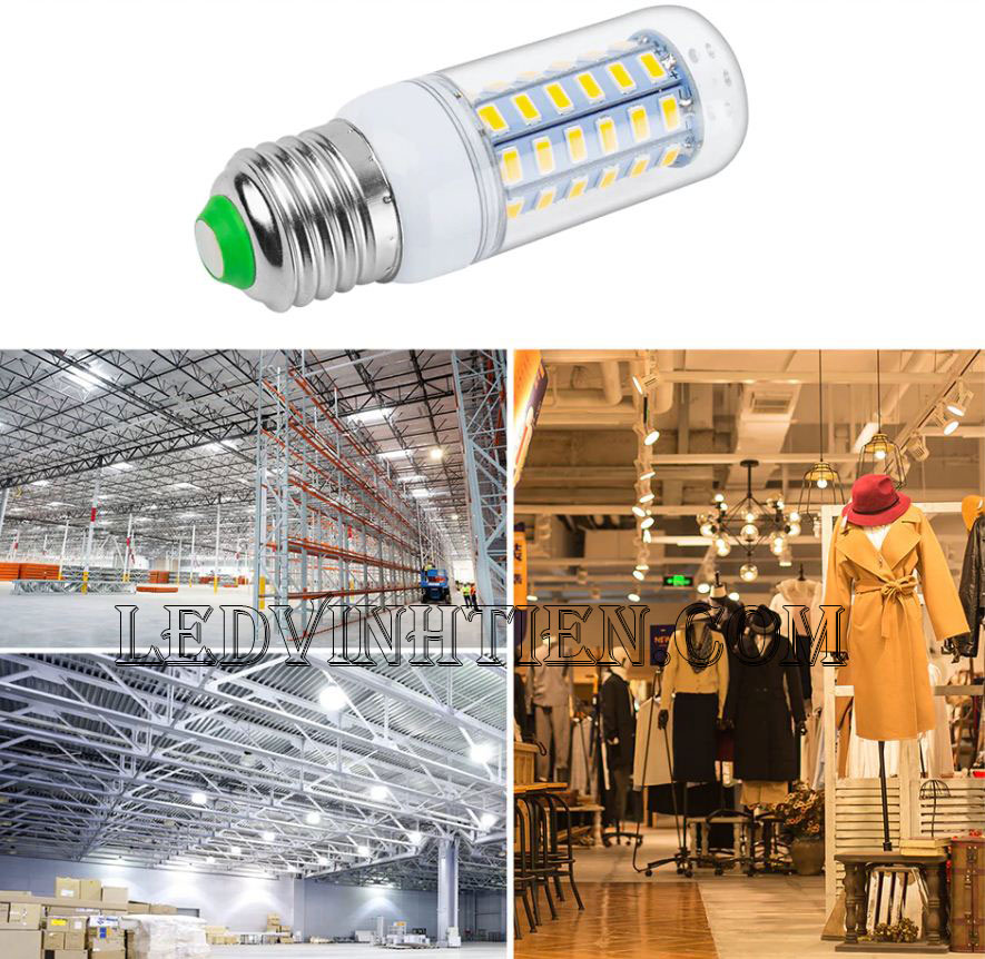 Bóng Đèn led trái bắp 12W ánh sáng trắng, vàng loại tốt, giá rẻ, chất lượng, siêu sáng