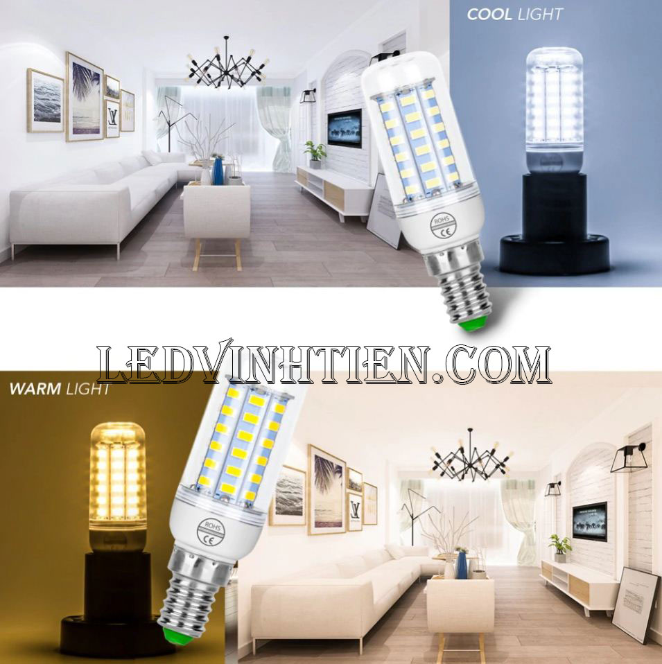 Đèn led trái bắp 36W sáng trắng, vàng, giá rẻ | Ledvinhtien.com