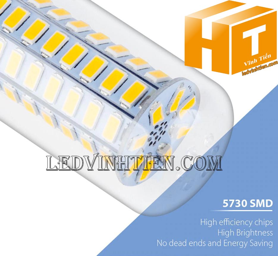 Bóng Đèn led trái bắp 5W ánh sáng trắng, vàng loại tốt, giá rẻ, chất lượng, siêu sáng