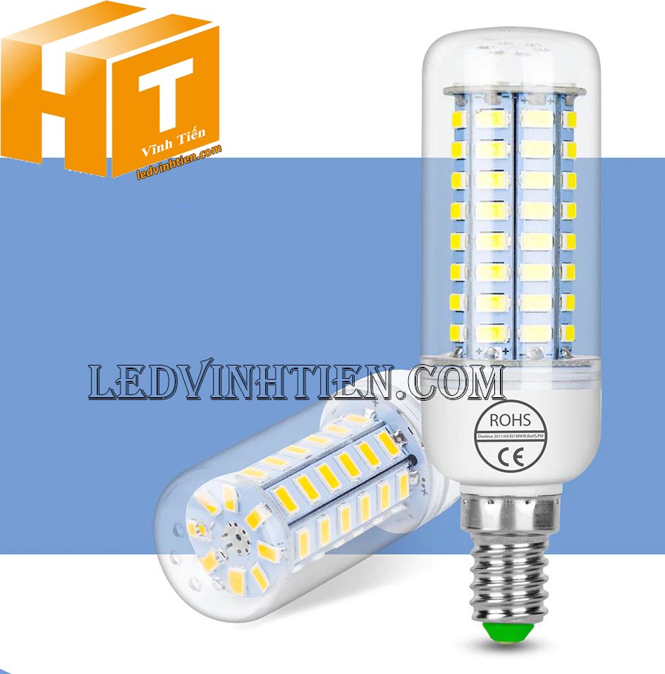 Bóng Đèn led trái bắp 5W ánh sáng trắng, vàng loại tốt, giá rẻ, chất lượng, siêu sáng