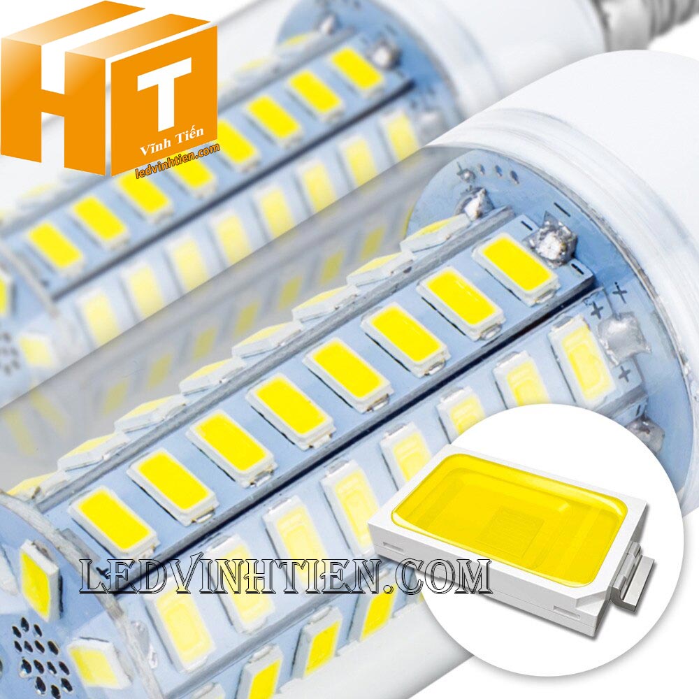 Bóng Đèn led trái bắp 5W ánh sáng trắng, vàng loại tốt, giá rẻ, chất lượng, siêu sáng