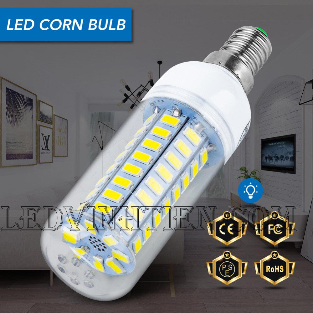 Bóng Đèn led trái bắp 5W ánh sáng trắng, vàng loại tốt, giá rẻ, chất lượng, siêu sáng
