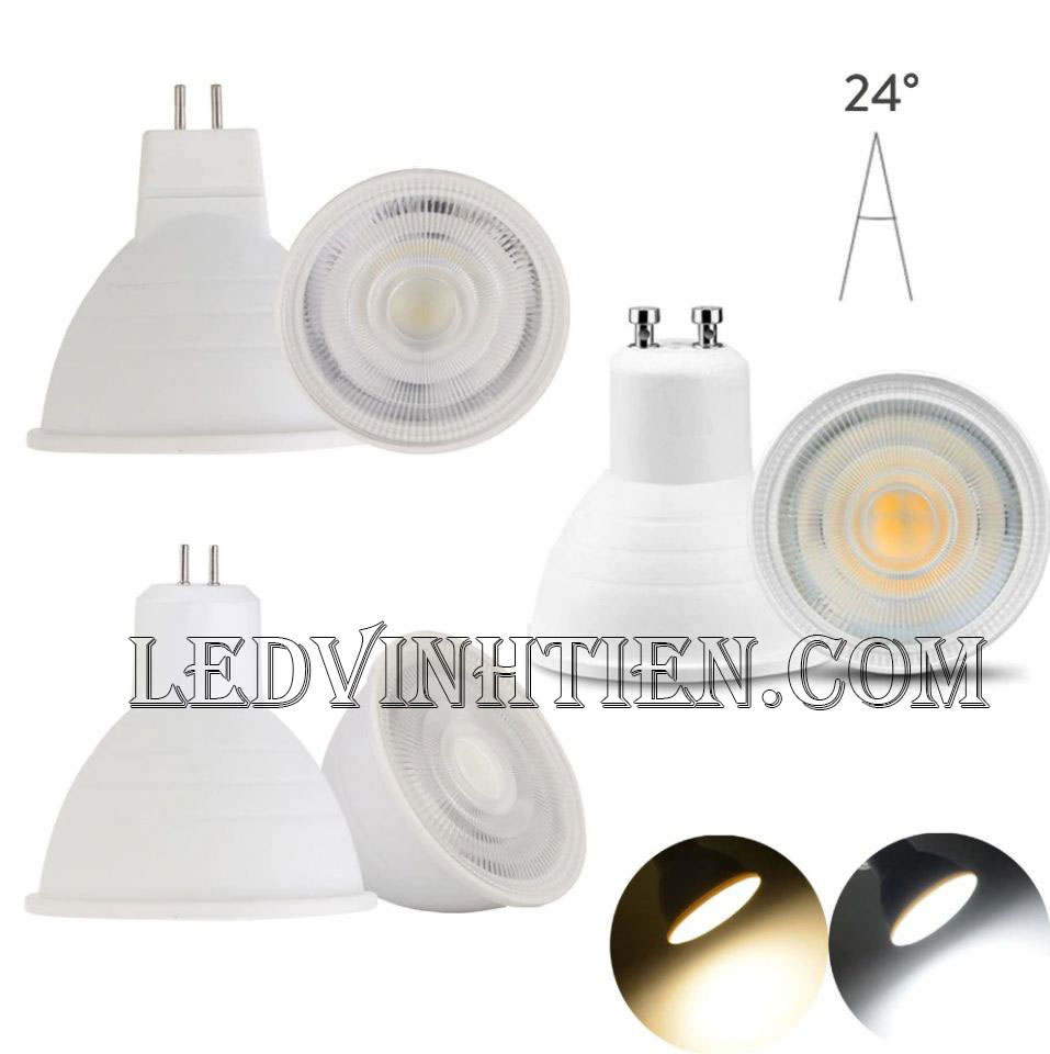 Bóng chén 2W đui vặn MR16, GU10, GU5.3, E14, E27 loại tốt, giá rẻ, ánh sáng đẹp, chất lượng, chính hãng ledvinhtien.com