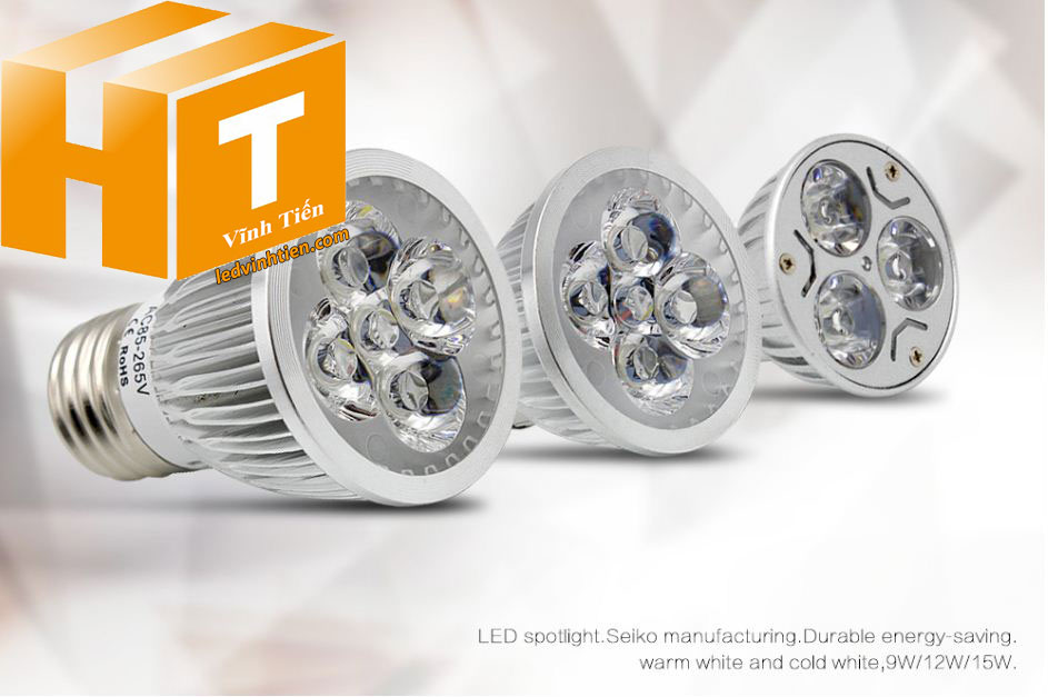 Bóng chén led 3W đui MR16, GU10, GU5.3, E14, E27 loại tốt, giá rẻ, ánh sáng đẹp, chất lượng, chính hãng ledvinhtien.com