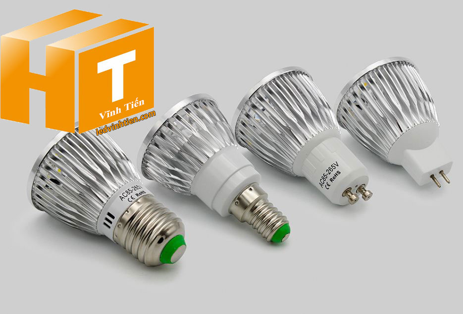 Bóng chén led 3W đui MR16, GU10, GU5.3, E14, E27 loại tốt, giá rẻ, ánh sáng đẹp, chất lượng, chính hãng ledvinhtien.com