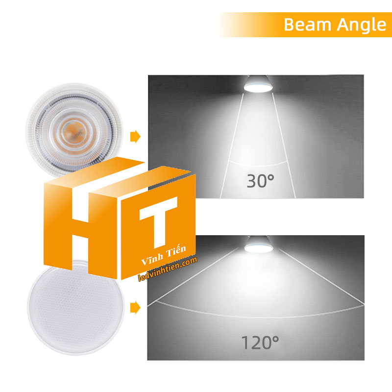Bóng chén led 4W đui vặn MR16, GU10, GU5.3, E14, E27 loại tốt, giá rẻ, ánh sáng đẹp, chất lượng, chính hãng ledvinhtien.com