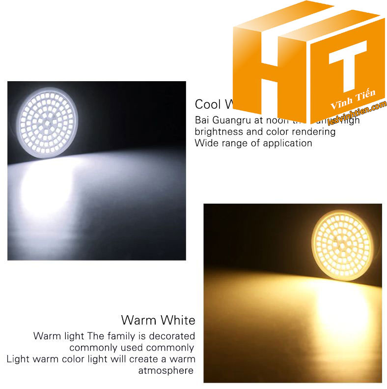 Bóng chén led 4W đui vặn MR16, GU10, GU5.3, E14, E27 loại tốt, giá rẻ, ánh sáng đẹp, chất lượng, chính hãng ledvinhtien.com