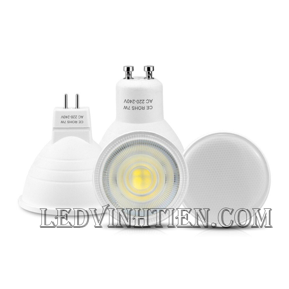 Bóng chén 5W đui MR16, GU10, GU5.3, E14, E27 loại tốt, giá rẻ, ánh sáng đẹp, chất lượng, chính hãng ledvinhtien.com