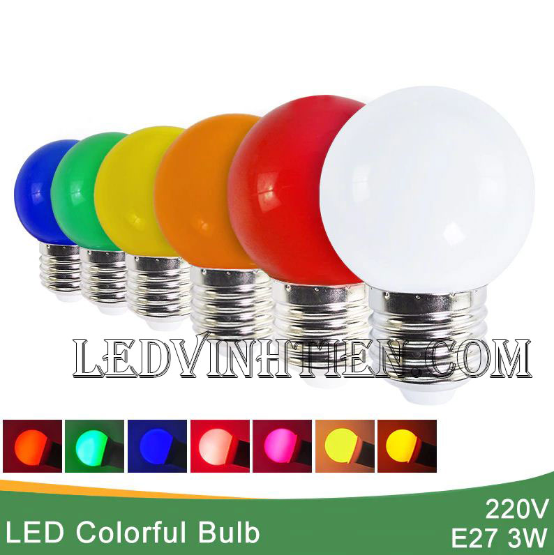 Bóng chanh 3W đỏ loại tốt, giá rẻ, Ledvinhtien.com