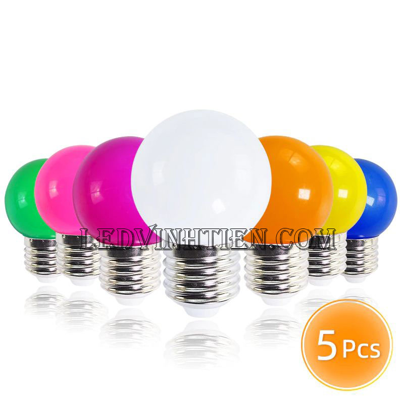 Bóng đèn led trái chanh 3W RGB, nhiều màu