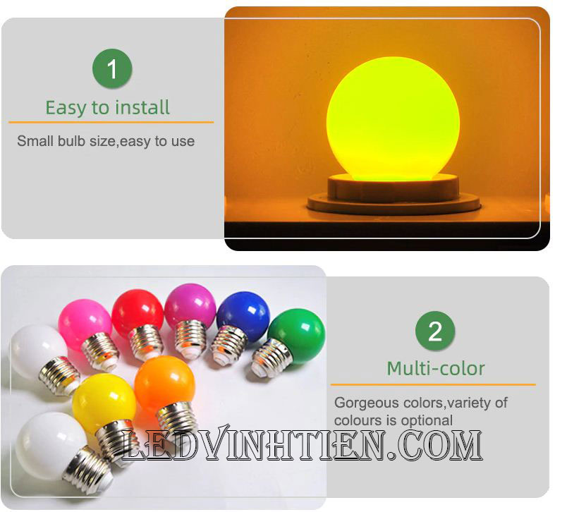 Bóng chanh 3W tím loại tốt, giá rẻ, chiếu sáng trong nhà và ngoài trời