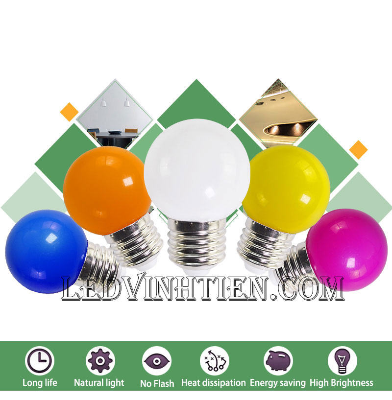 Bóng chanh 3W tím loại tốt, giá rẻ, chiếu sáng trong nhà và ngoài trời