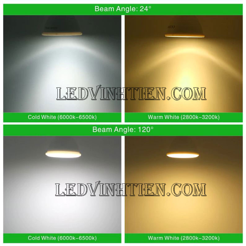 Bóng led chân ghim 3W, đèn led cốc loại tốt, giá rẻ, đui MR16, GU10, GU5.3, E14, E27, chính hãng ledvinhtien.com