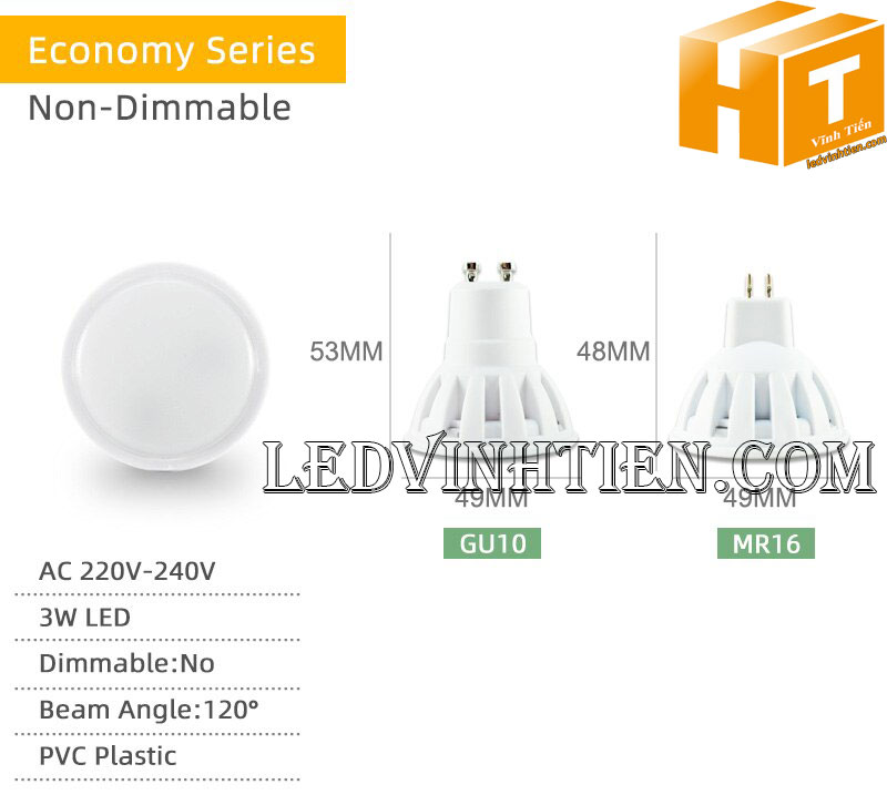 Bóng led đui ghim 5W, đèn led cốc loại tốt, giá rẻ, đui MR16, GU10, GU5.3, E14, E27, chính hãng ledvinhtien.com