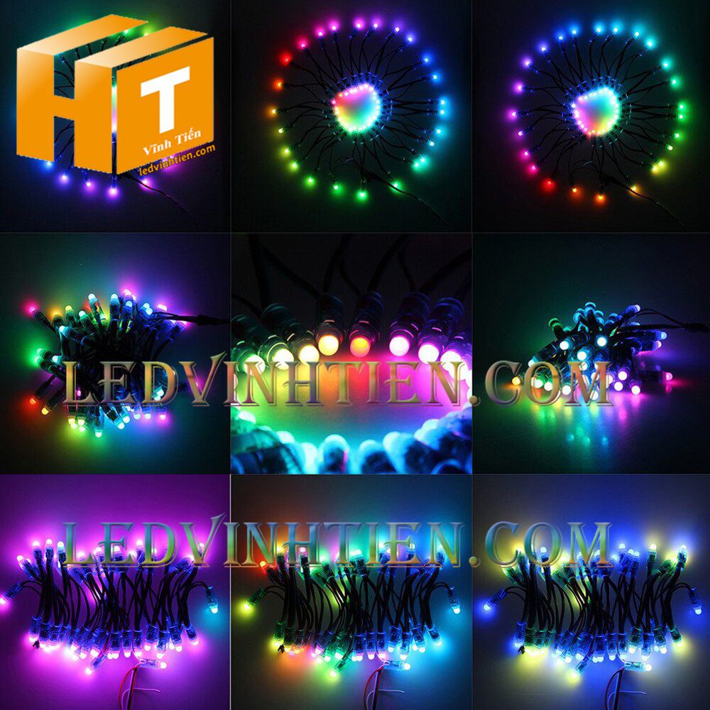 Led đúc full color IC1914 loại tốt, giá rẻ, siêu sáng, dùng làm pháo hoa, chử nỗi, trang trí noel, bảng quảng cáo, chiếu sáng ngoài trời, IP68, ledvinhtien.com