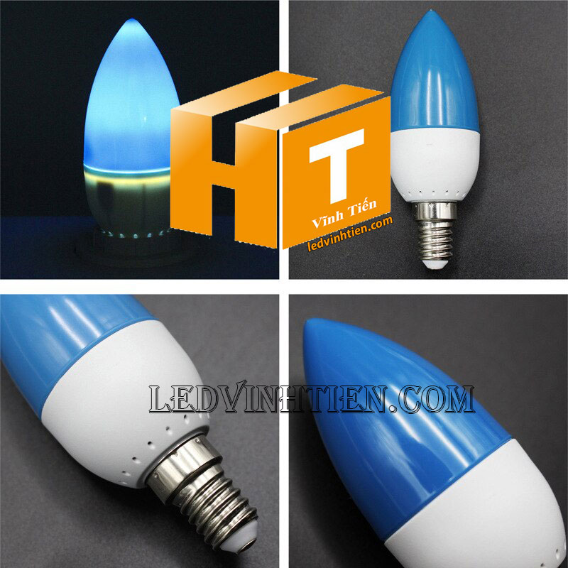 Bóng nến trái ớt màu xanh dương loại tốt, giá rẻ, chất lượng, siêu sáng