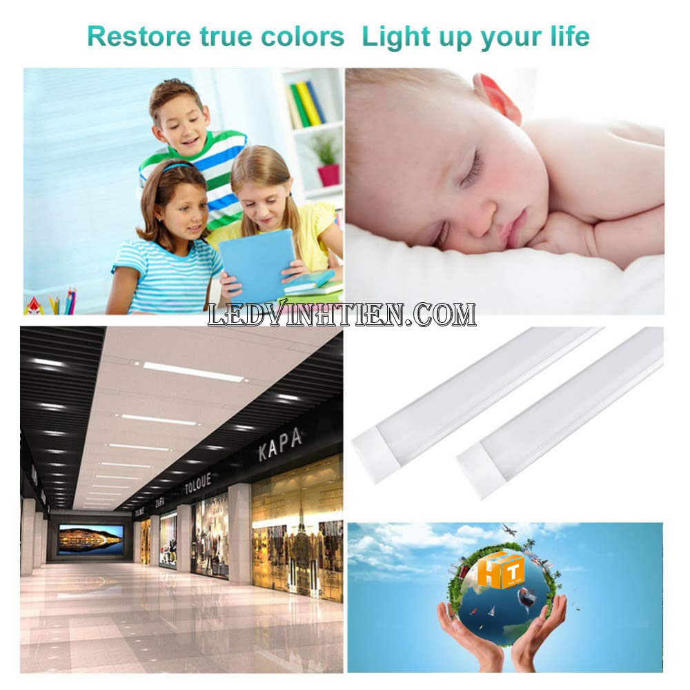 Led bán nguyệt đầu vuông 60w