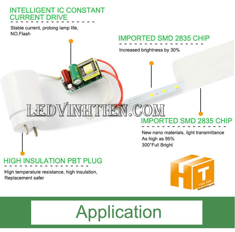 Bóng đèn tuýp led 18W 