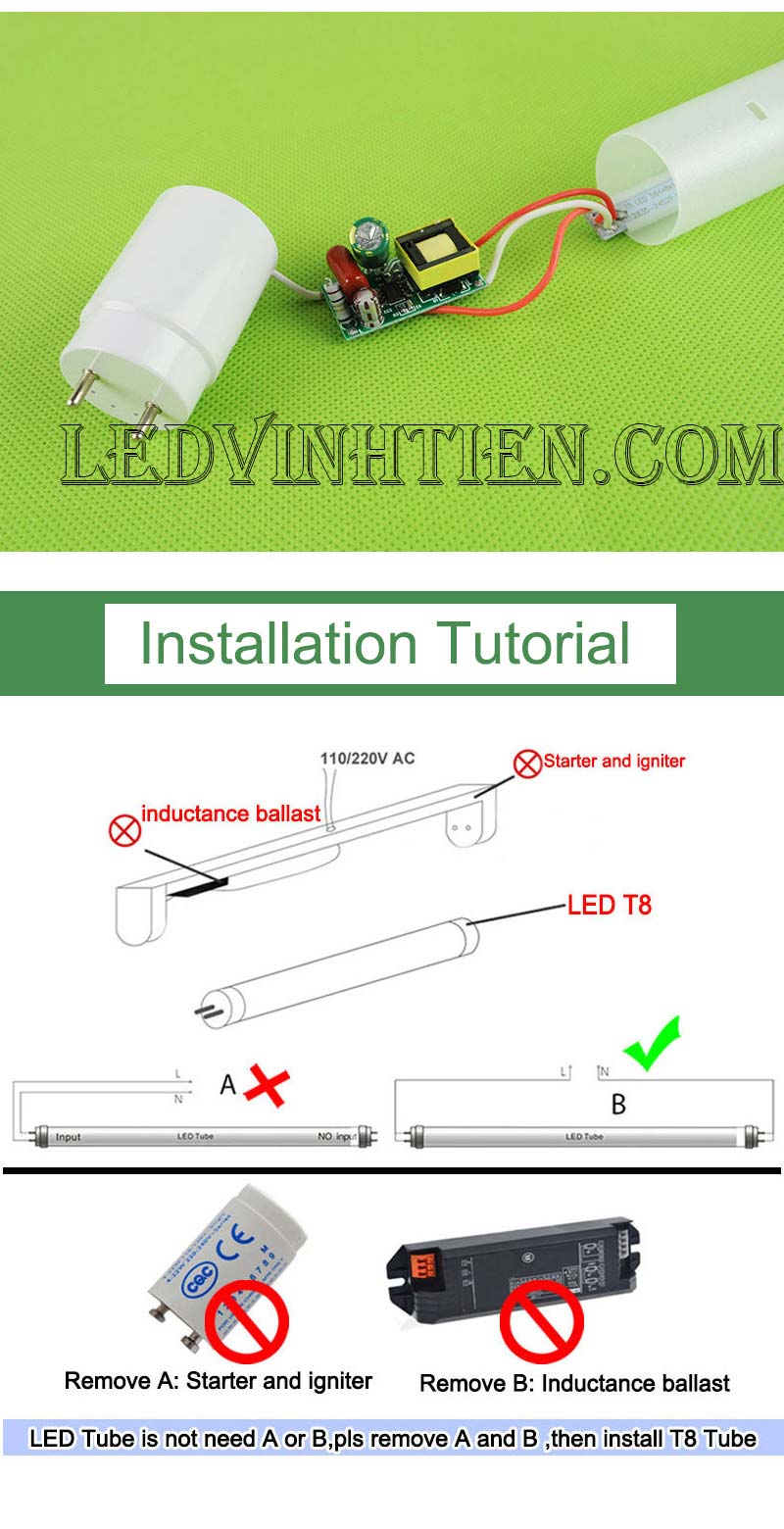 Bóng tuýp led 40W loại tốt, giá rẻ, Ledvinhtien.com