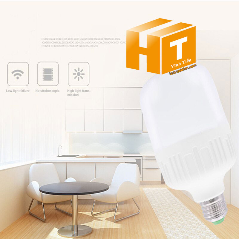 Búp trụ kín nước 10W sáng trắng, vàng, loại tốt dùng trang trí nội thất, quán cà phê, ledvinhtien.com