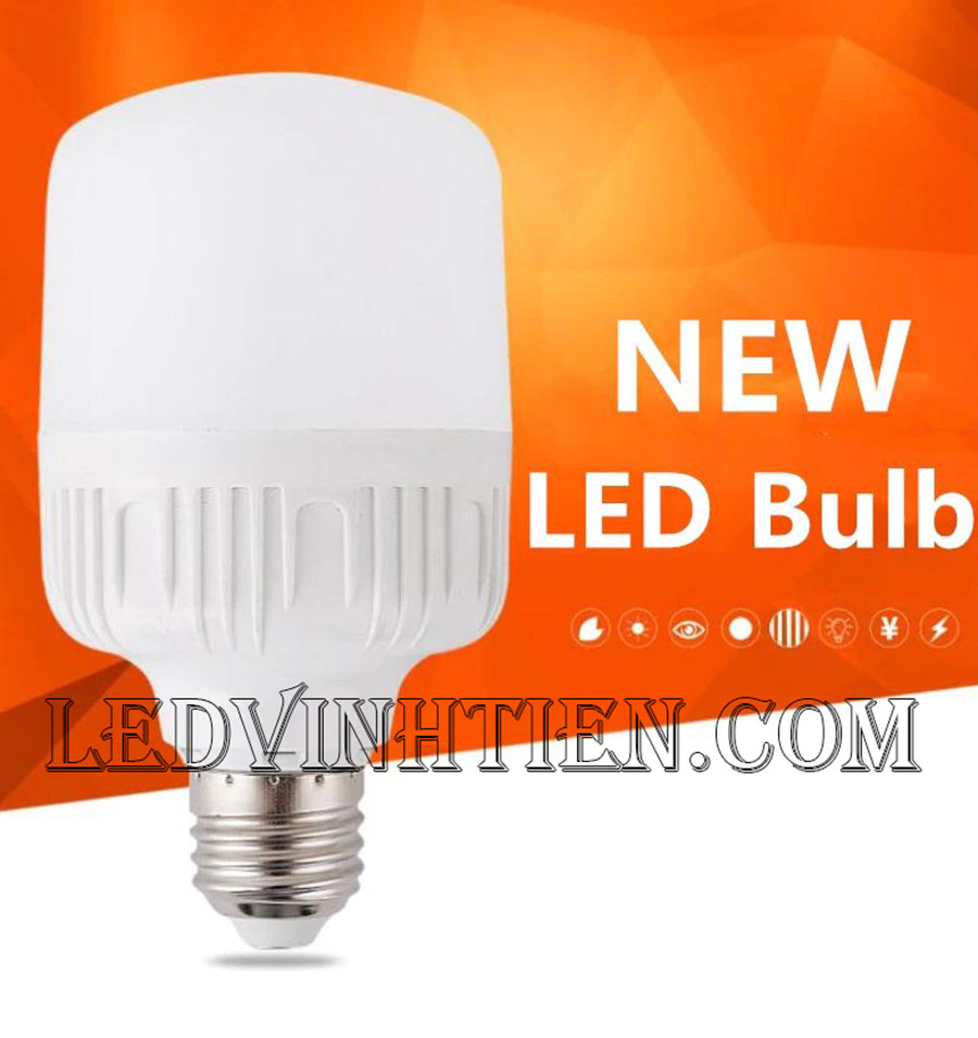 Búp trụ kín nước 40W loại tốt, giá rẻ, Ledvinhtien.com