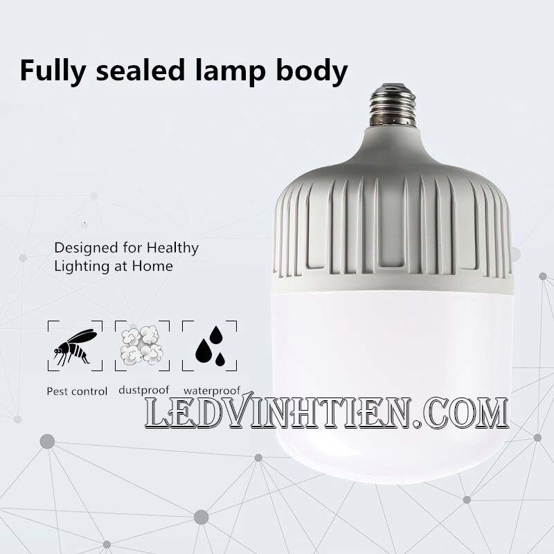 Búp trụ kín nước 50W loại tốt, giá rẻ, Ledvinhtien.com