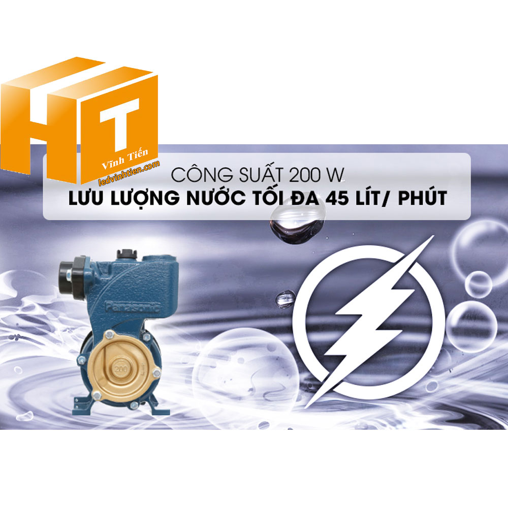Máy bơm nước đẩy cao GP-200JXK-NV5 Panasonic, nanocoloại tốt, giá rẻ, chất lượng, chính hãng