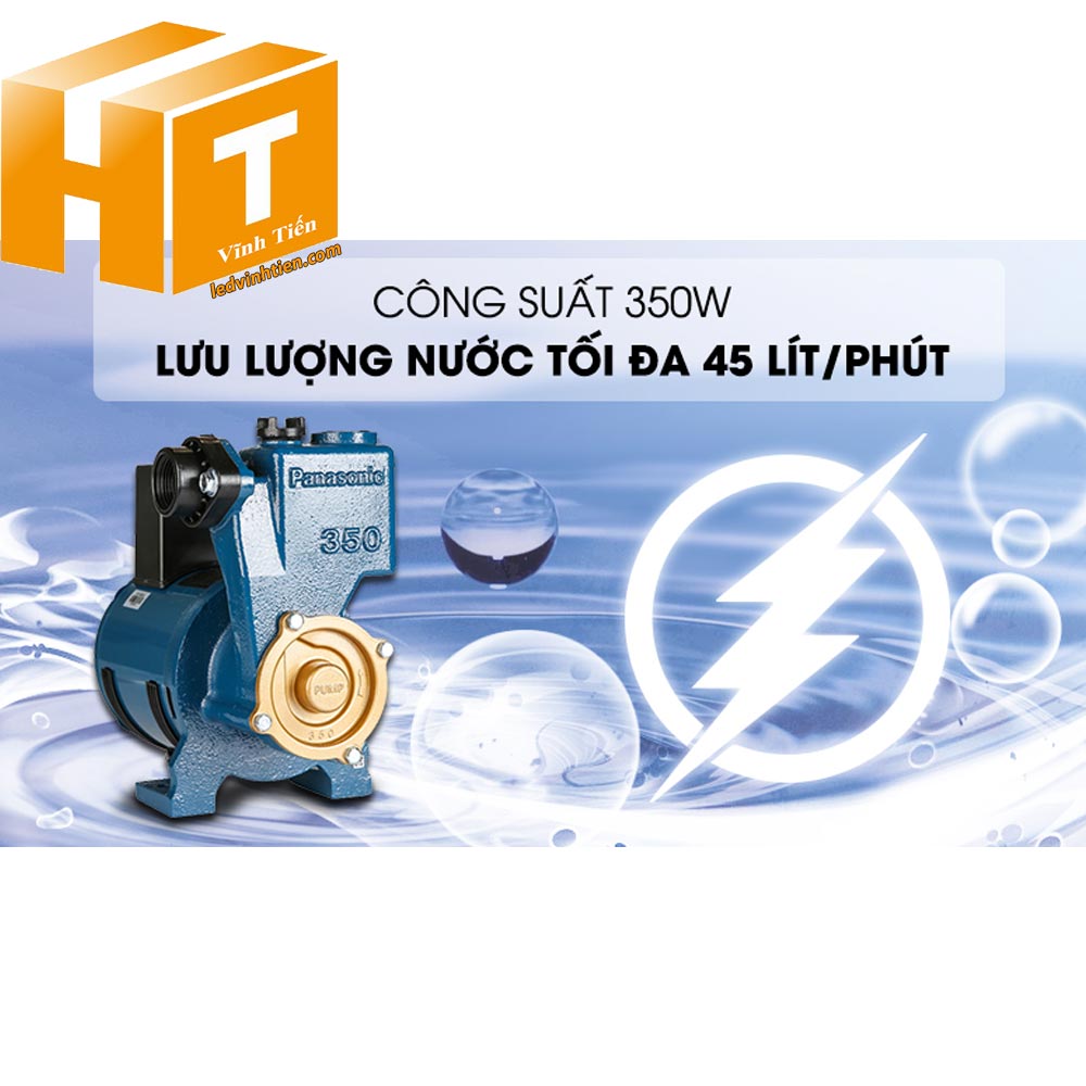 Máy bơm nước đẩy cao GP-350JA-NV5 Panasonic, nanoco loại tốt, giá rẻ, chất lượng, chính hãng