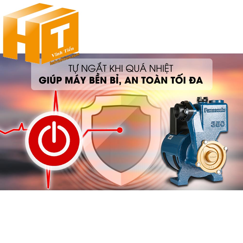 Máy bơm nước đẩy cao GP-350JA-SV5 Panasonic, nanoco loại tốt, giá rẻ, chất lượng, chính hãng