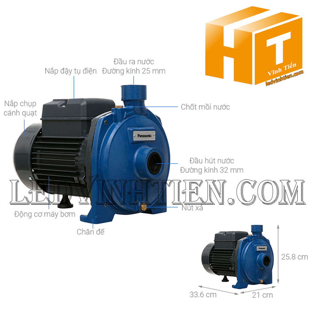 Máy bơm ly tâm GP-10HCN1SVN Panasonic, nanocoloại tốt, giá rẻ, chất lượng, chính hãng