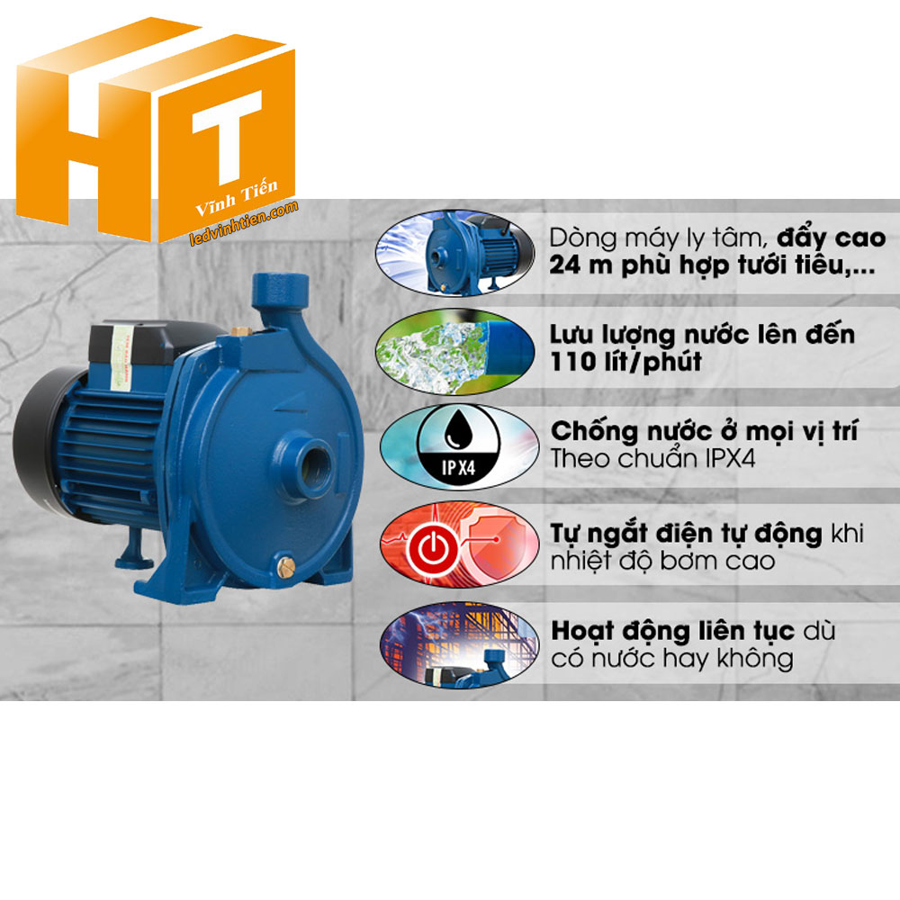 Máy bơm nước đẩy cao ly tâm Kangaroo KG 750CP 750W loại tốt, giá rẻ, chất lượng, chính hãng