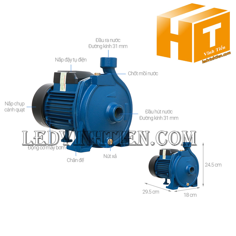 Máy bơm nước đẩy cao ly tâm Kangaroo KG 750CP 750W loại tốt, giá rẻ, chất lượng, chính hãng