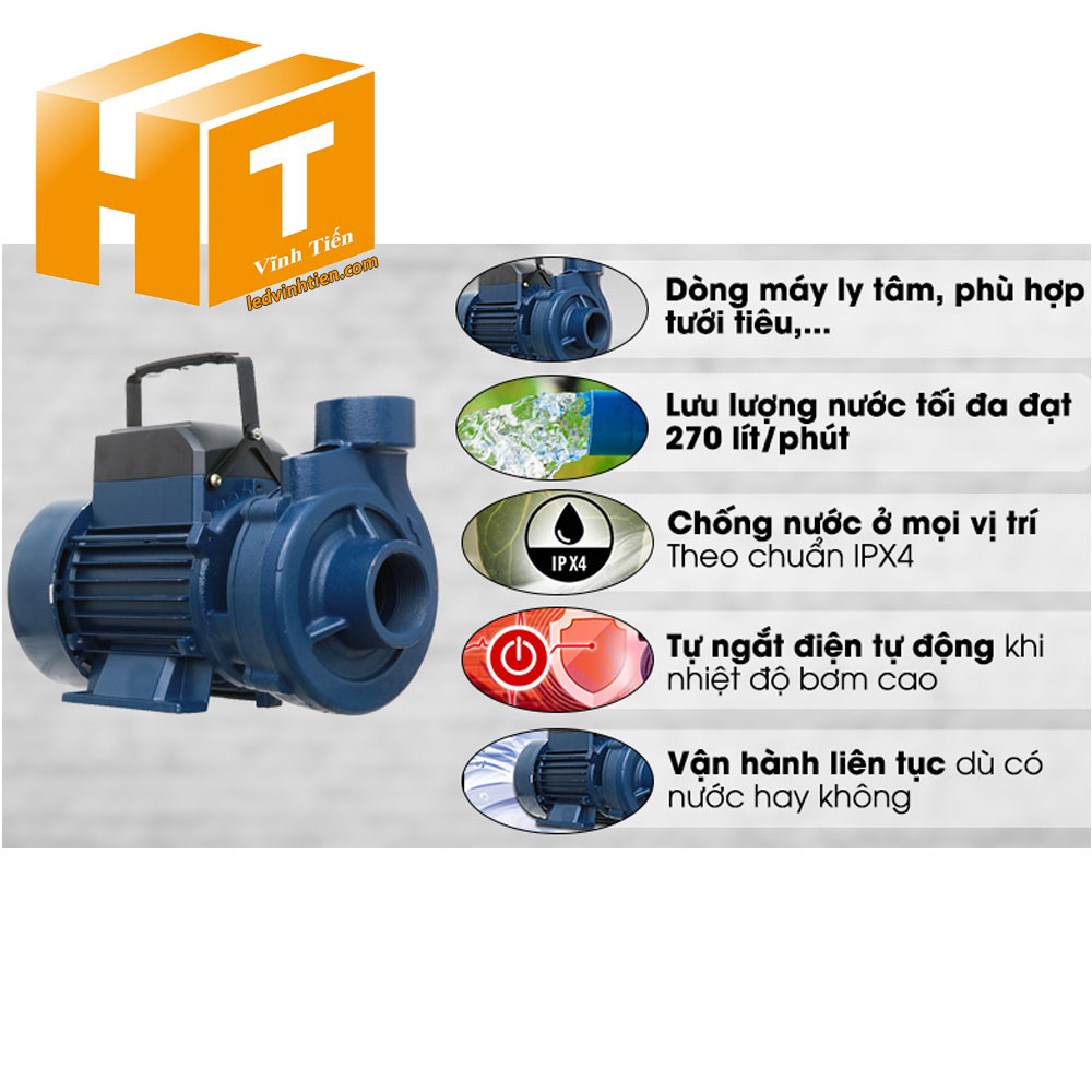 Máy bơm nước đẩy cao ly tâm Kangaroo KG 750DK 750W