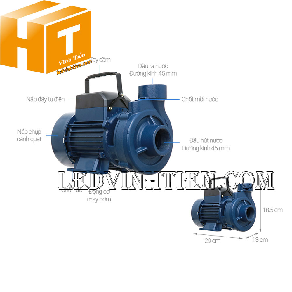 Máy bơm nước đẩy cao ly tâm Kangaroo KG 750DK 750W