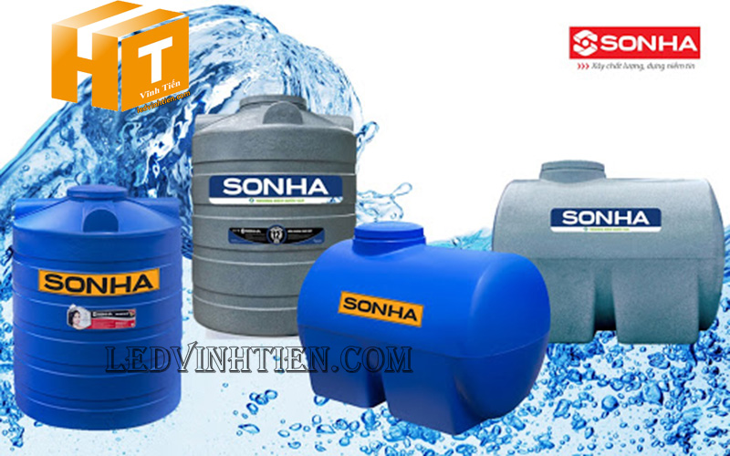 Bồn nước inox  sơn hà ngang SHN700, 700 lít loại tốt, giá rẻ, chiết khấu cao, ledvinhtien.com