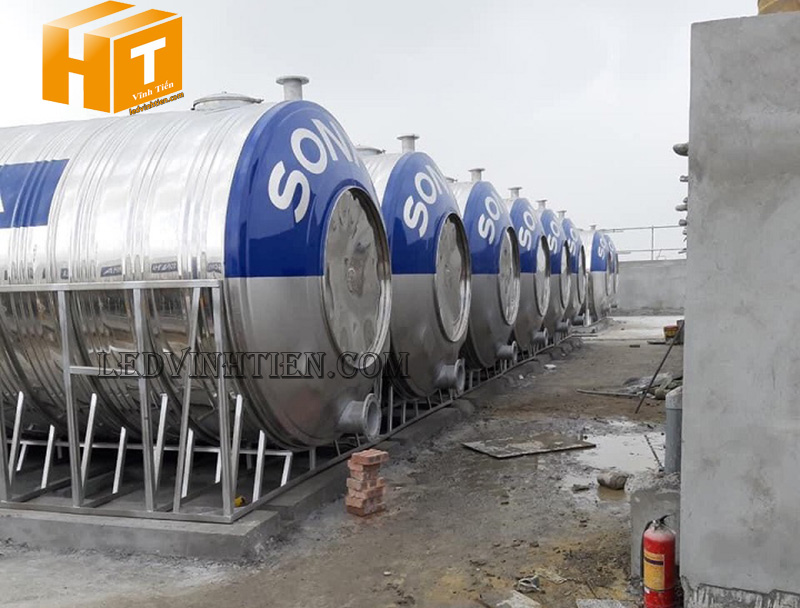 Bồn nước inox  sơn hà ngang SHN700, 700 lít loại tốt, giá rẻ, chiết khấu cao, ledvinhtien.com