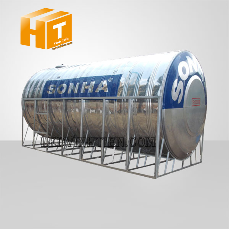 Bồn nước inox  sơn hà ngang SHN700, 700 lít loại tốt, giá rẻ, chiết khấu cao, ledvinhtien.com