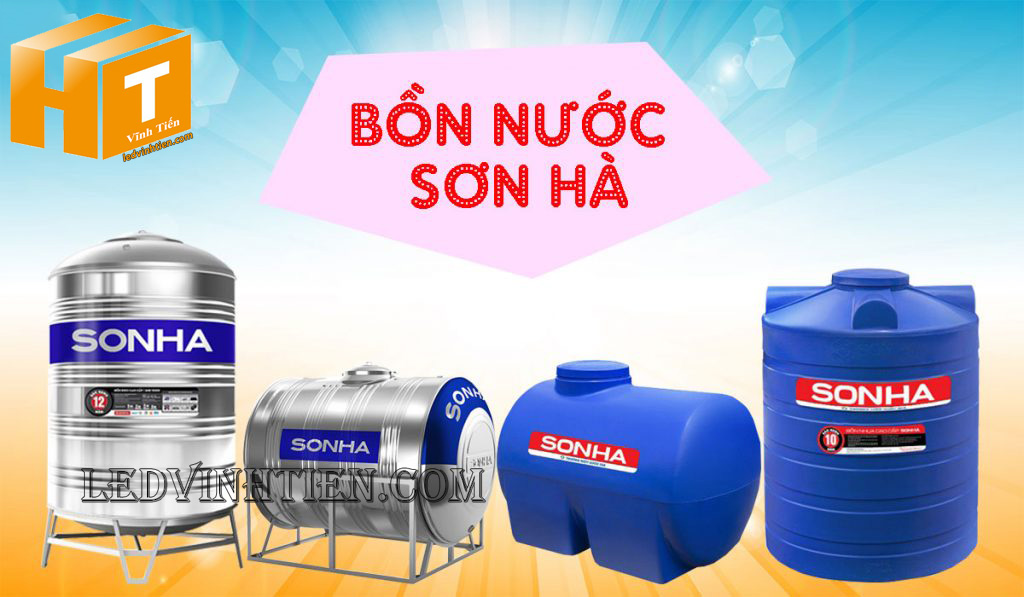 Bồn nước inox  sơn hà ngang SHN700, 700 lít loại tốt, giá rẻ, chiết khấu cao, ledvinhtien.com