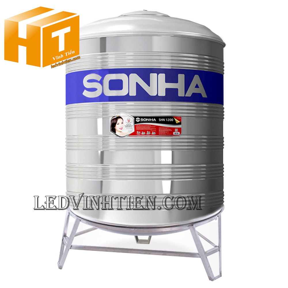 Bồn nước inox  sơn hà ngang SHN700, 700 lít loại tốt, giá rẻ, chiết khấu cao, ledvinhtien.com